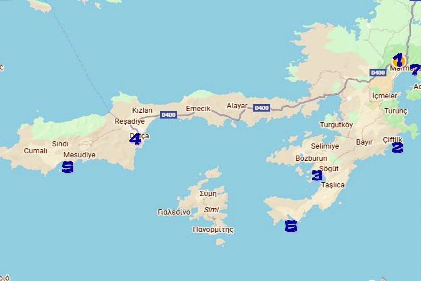 Marmaris – Datça Yelken Rotası (141 NM)