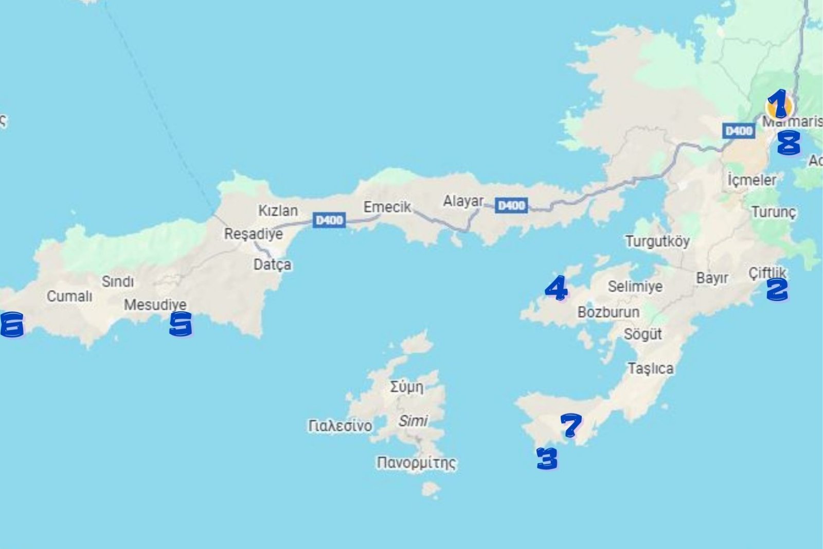Marmaris – Knidos Yelken Rotası (152 NM)